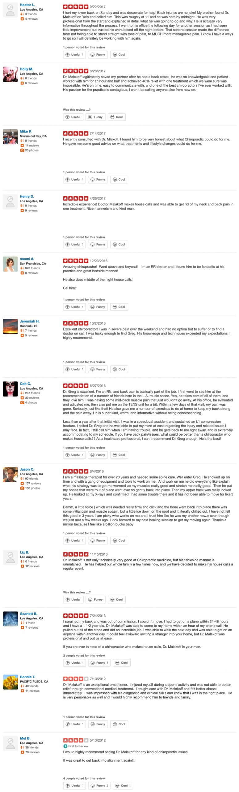 Dr Greg Malakoff Chiropractor Los Angeles Yelp Reviews Page 2