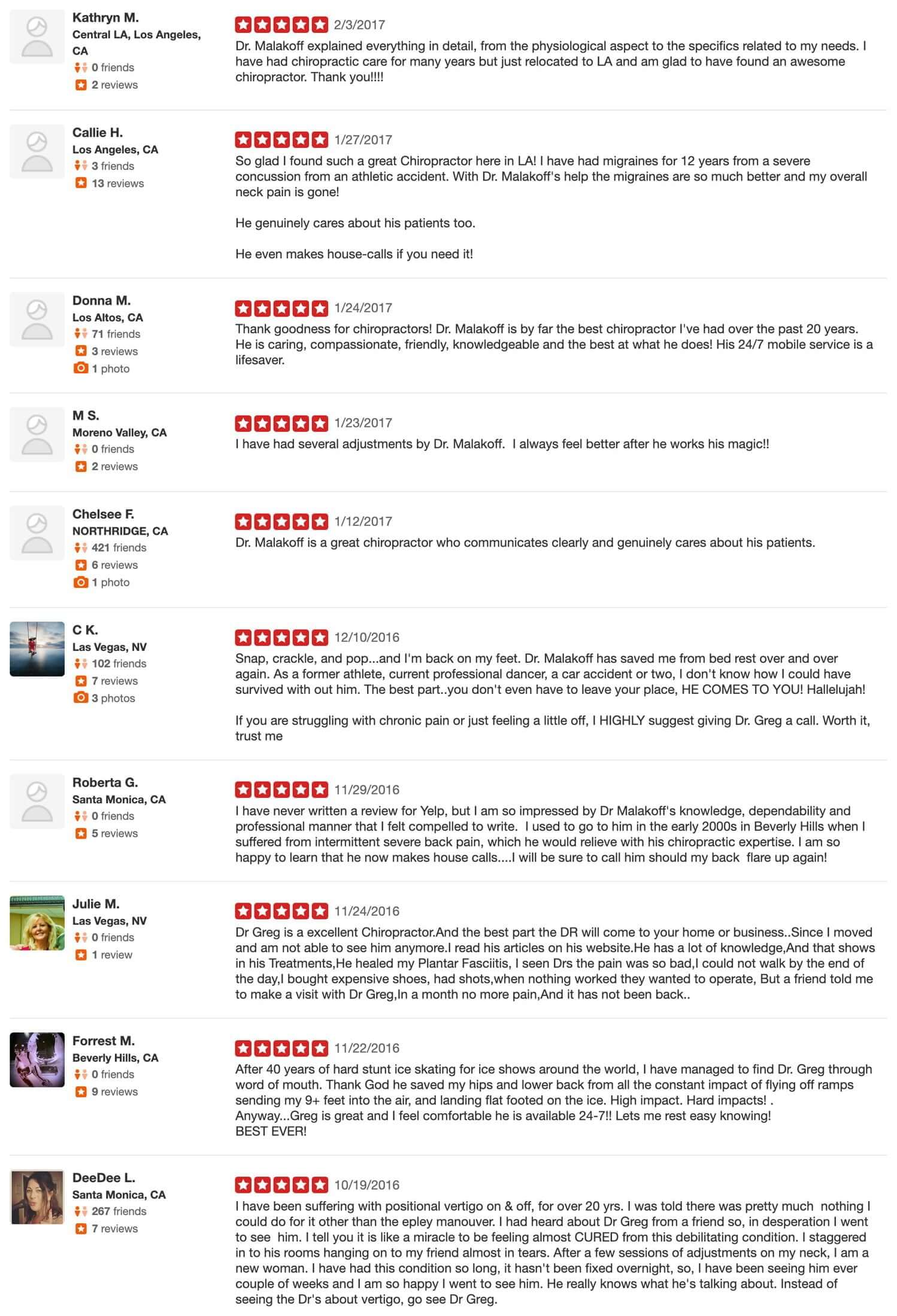 Dr Greg Malakoff Chiropractor Los Angeles Yelp Reviews Page 7